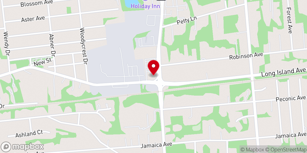 Map showing location of Jesus Is Lord Church of Holtsville