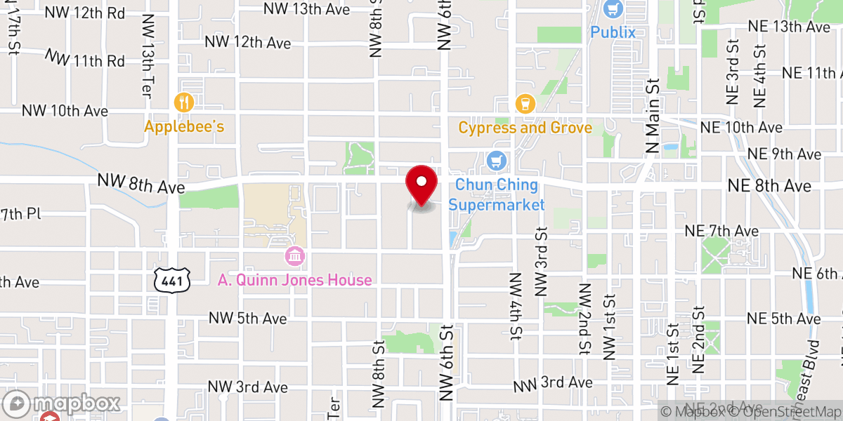 Map showing location of House of Bountiful Mercy Ministry Inc