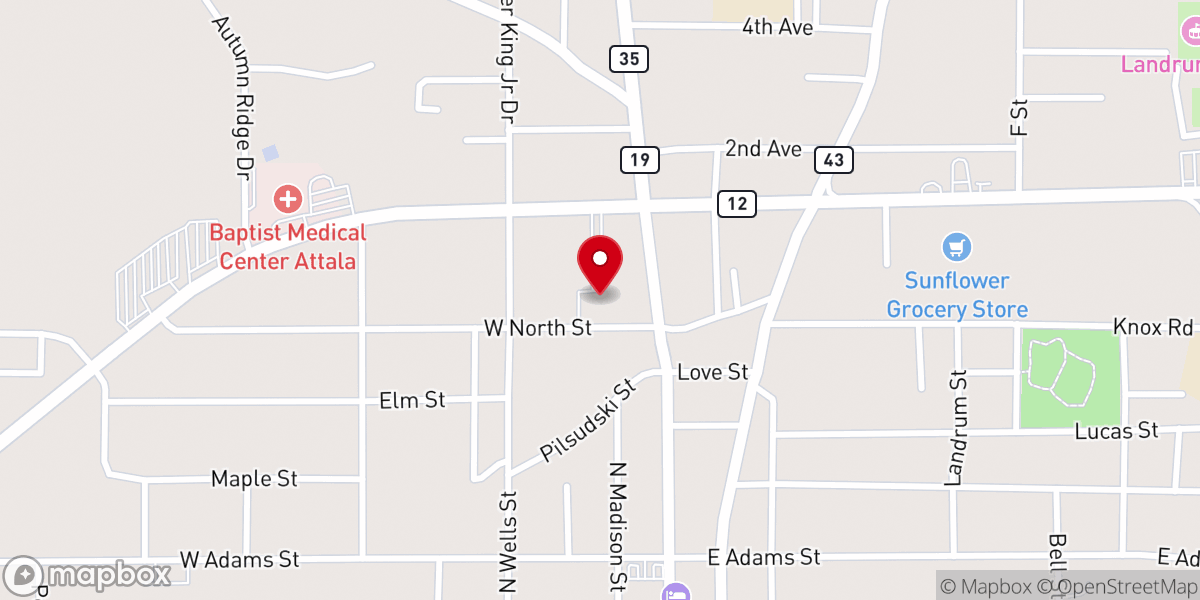 Map showing location of Harvest Point