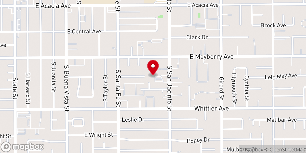 Map showing location of Hemet Assembly