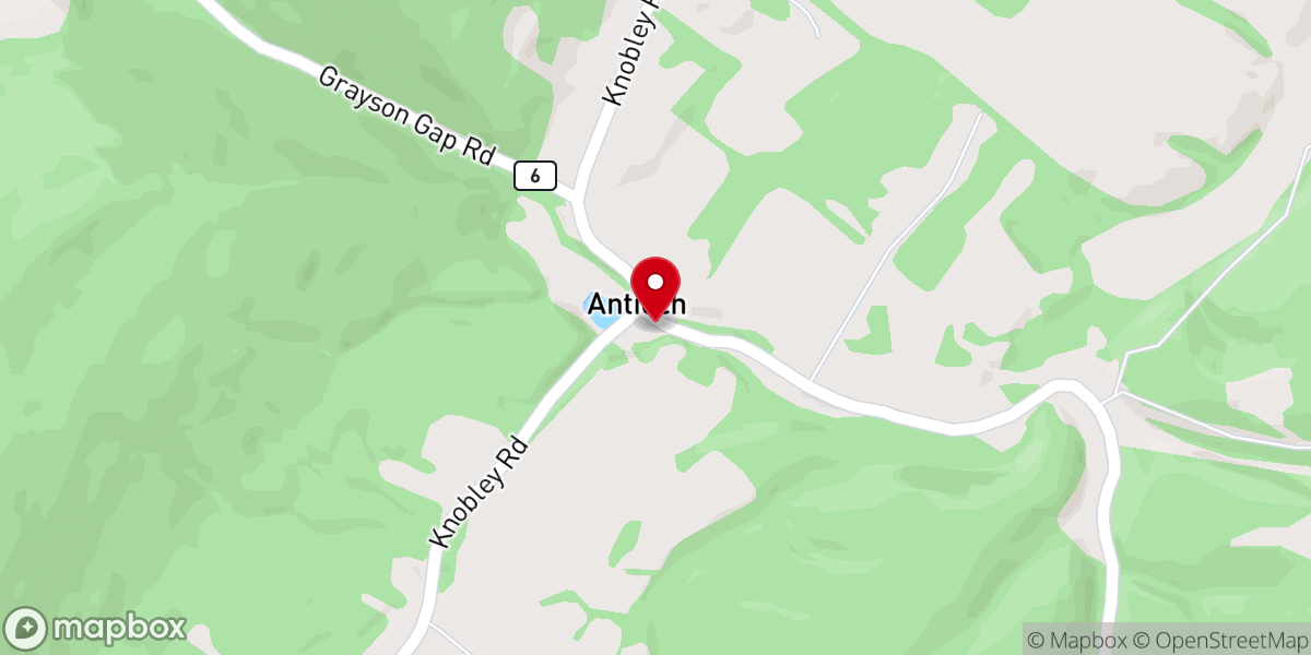 Map showing location of Antioch United Methodist Church Antioch, WV
