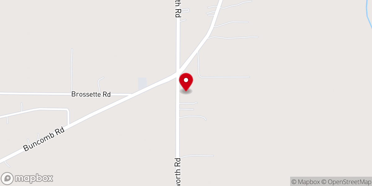 Map showing location of Bible Baptist Church