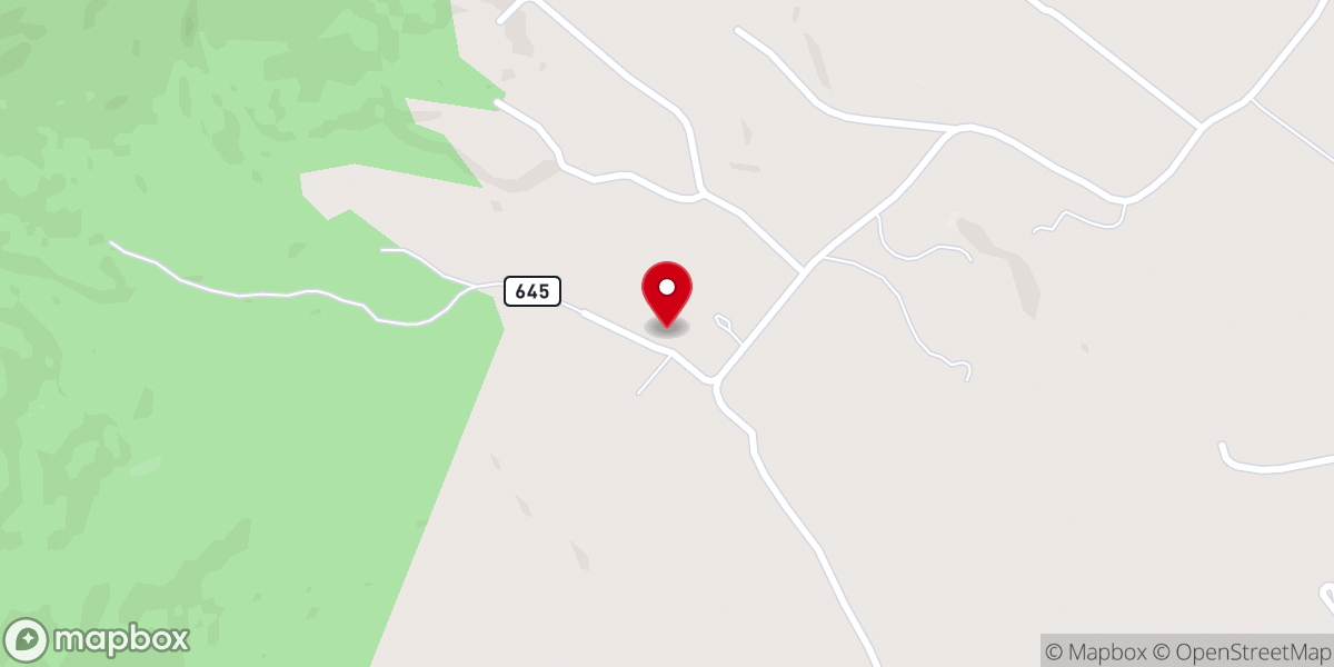 Map showing location of Wildon Grove Baptist Church