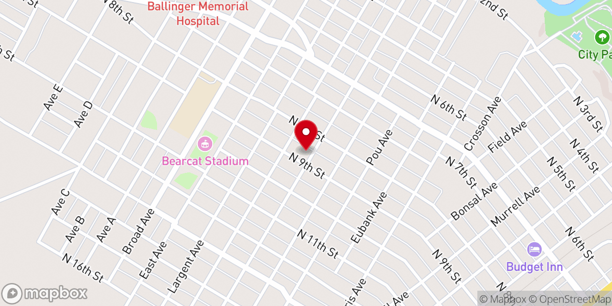 Map showing location of Church of Christ