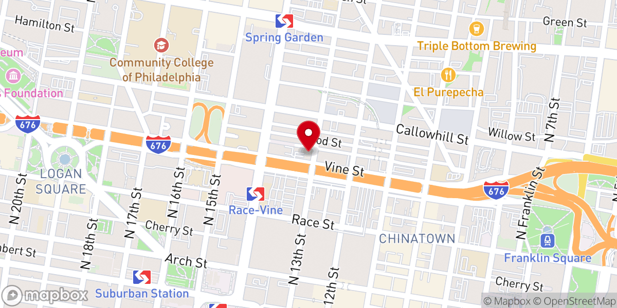 Map showing location of Philadelphia Lutheran Ministries Enterprise Division Inc