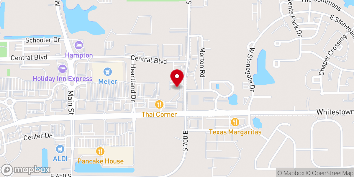 Map showing location of Whitestown Municipal Complex