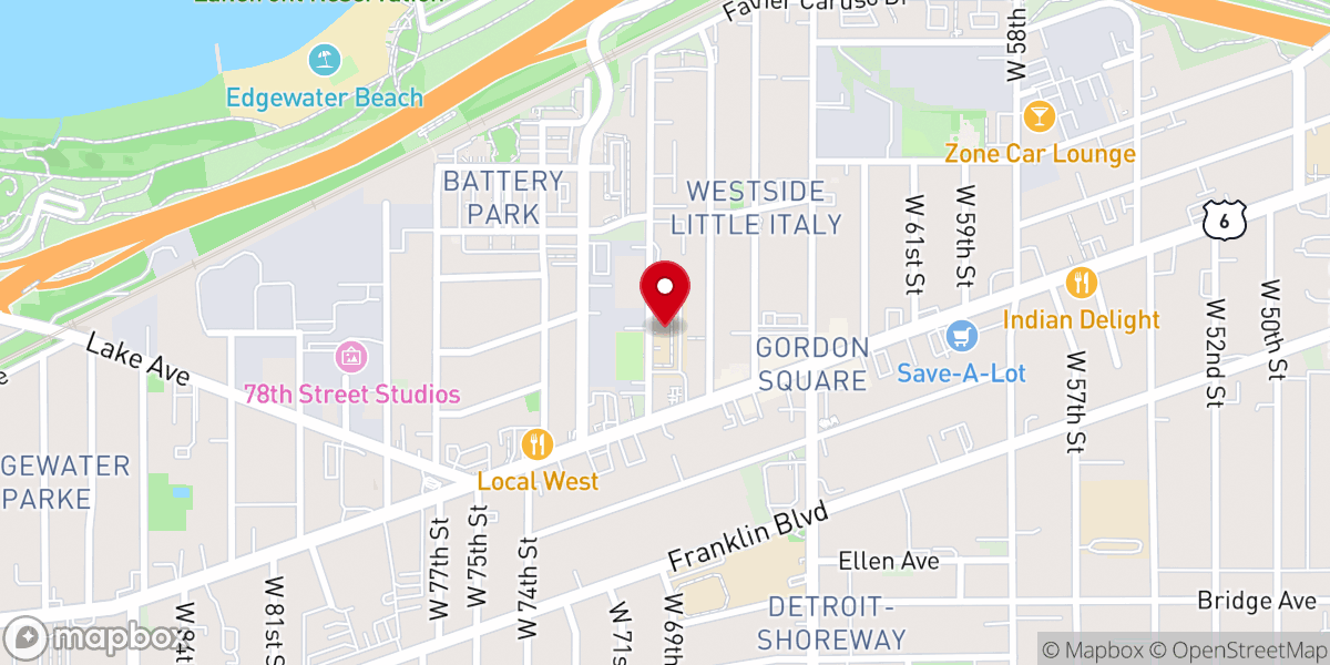Map showing location of Our Lady of Mt Carmel Church
