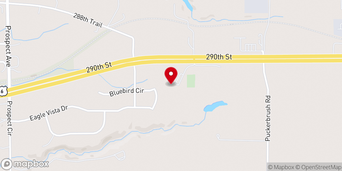 Map showing location of New Hope Church