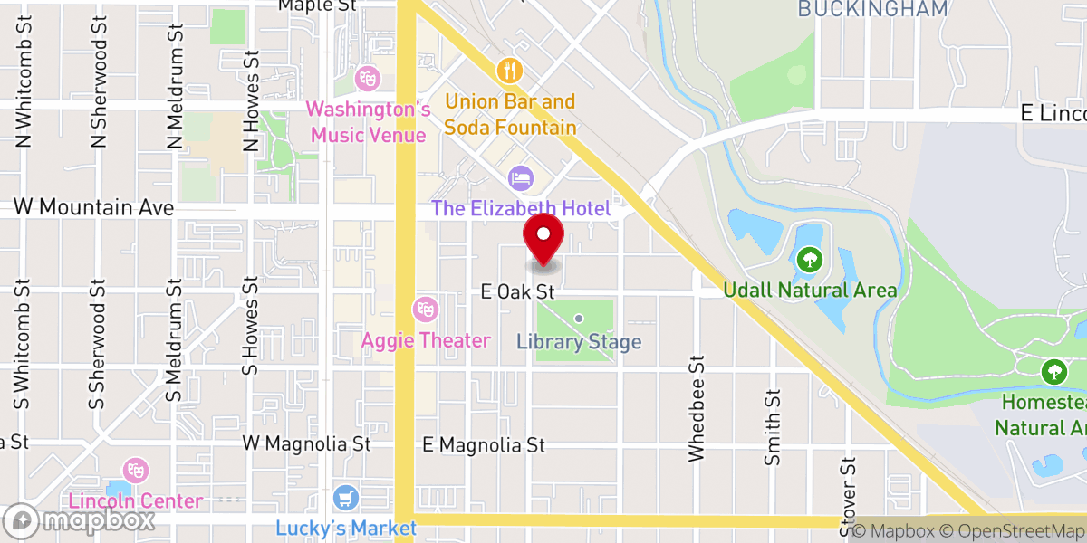 Map showing location of Fort Collins Mennonite Fellowship