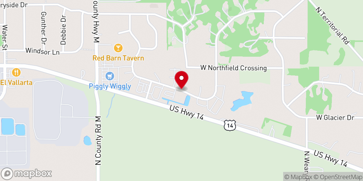 Map showing location of Faith Community Church Evansville