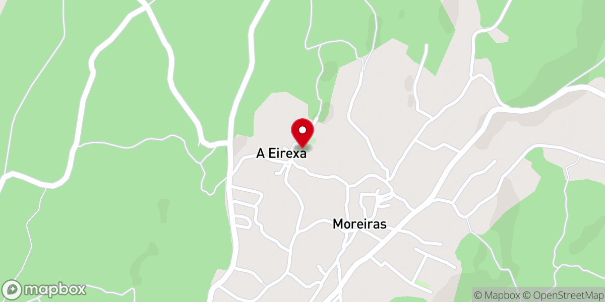Map showing location of Igrexa de San Pedro de Moreiras