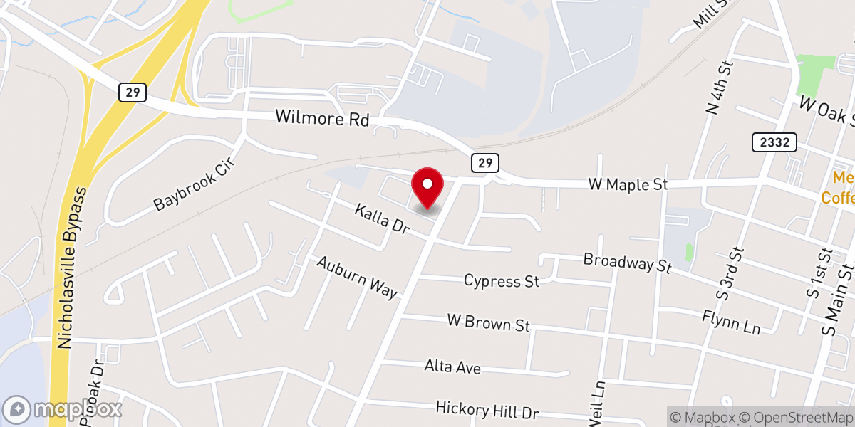 Map showing location of Lighthouse Baptist Church