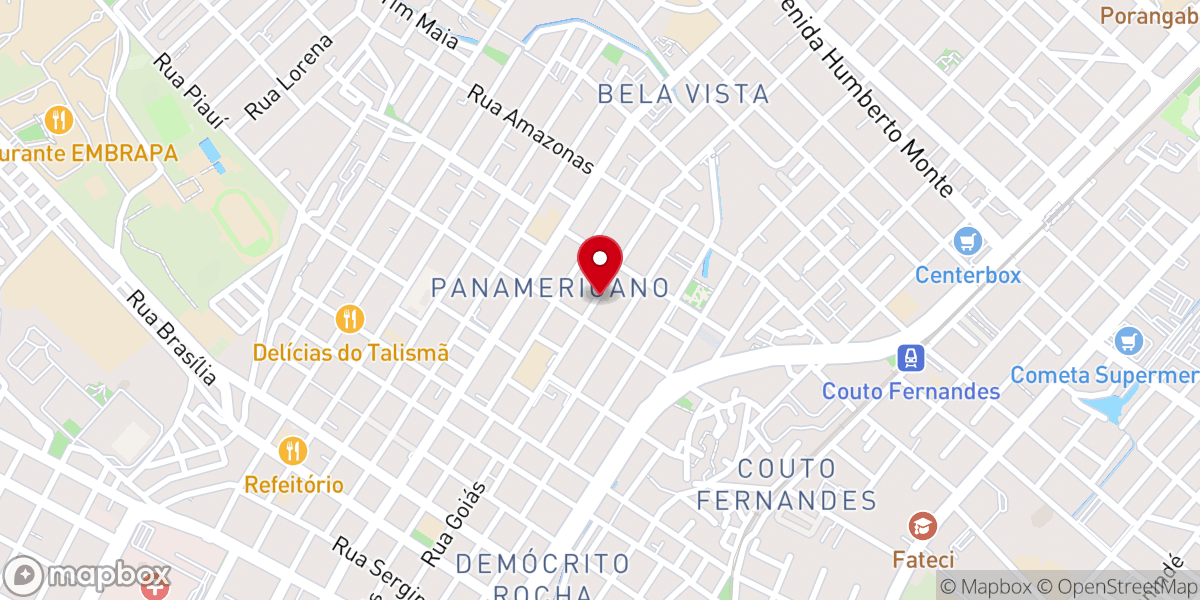 Map showing location of Igreja Batista Vale de Benção