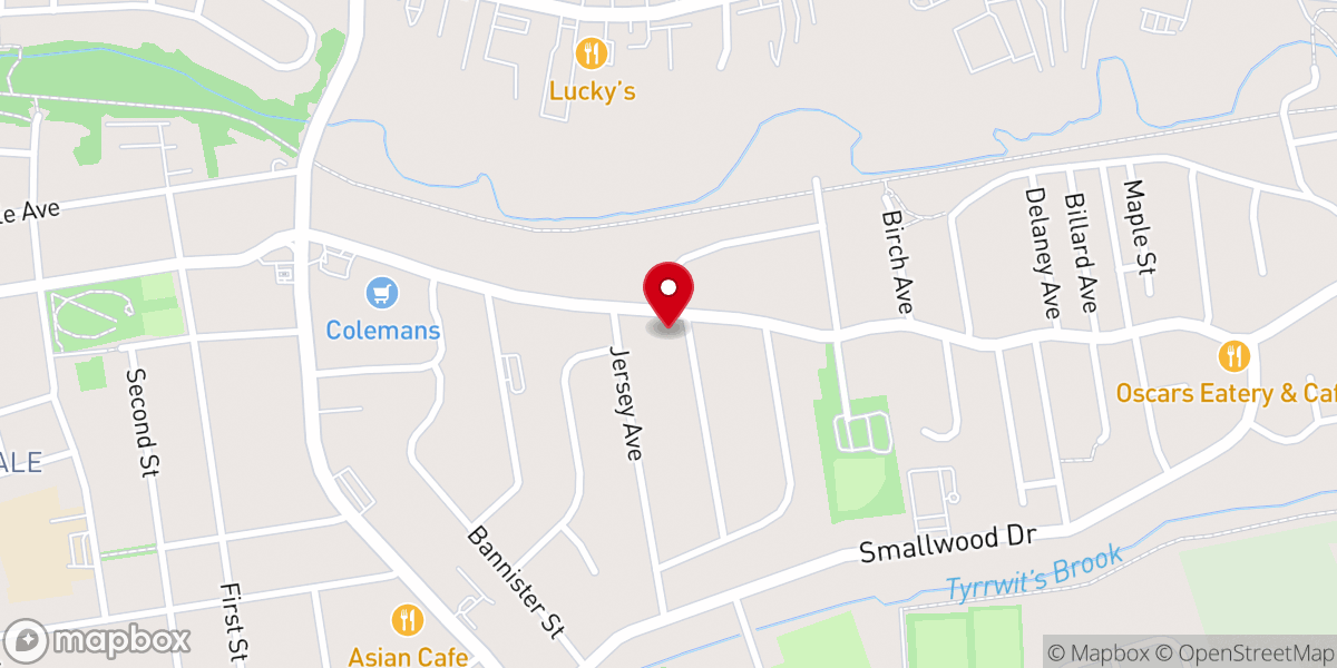 Map showing location of Park Avenue Pentecostal Church