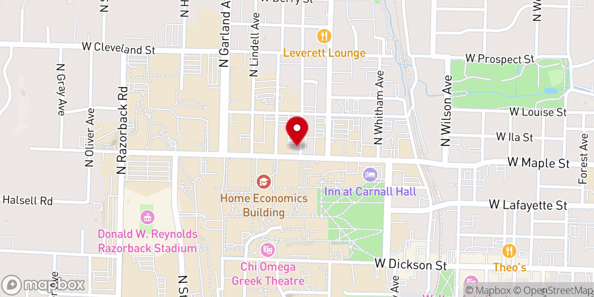 Map showing location of Presbyterian-Christian Center
