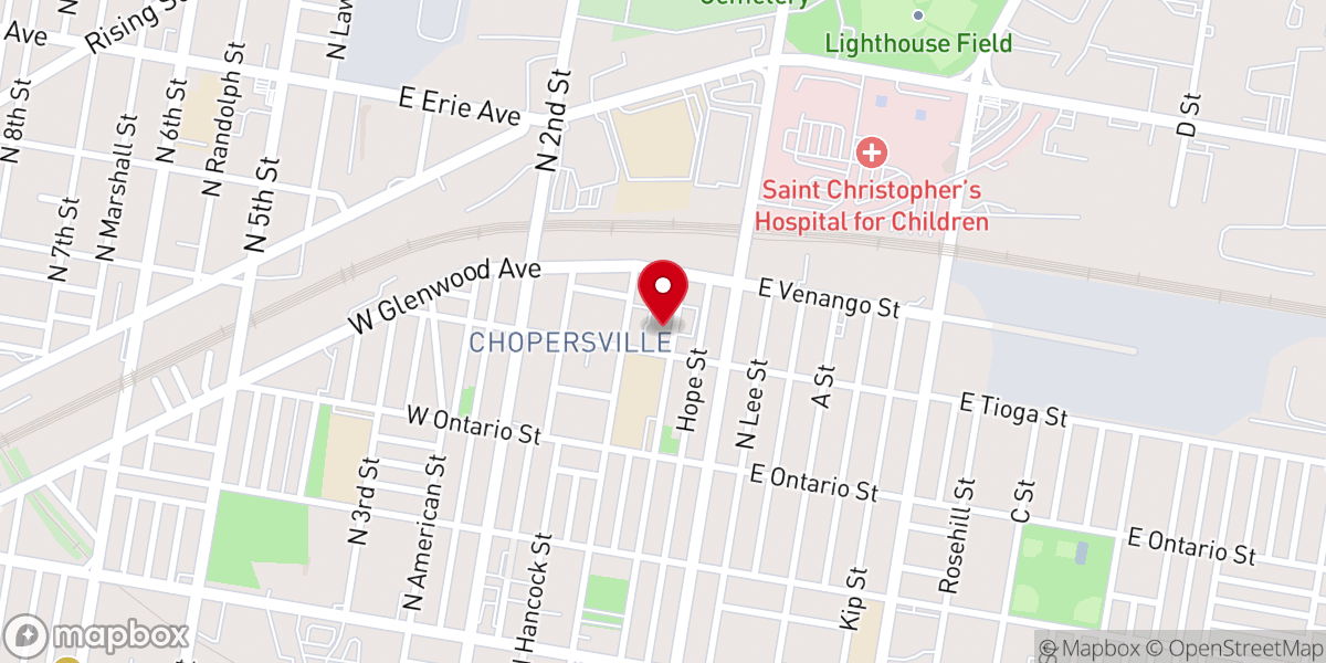 Map showing location of St. Hugh of Cluny Church