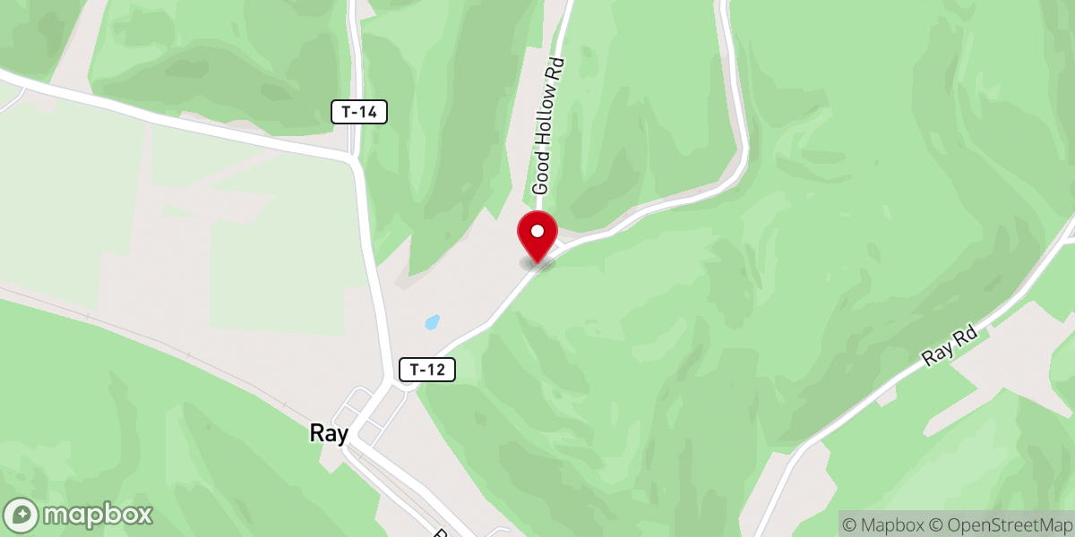 Map showing location of Corinth Church