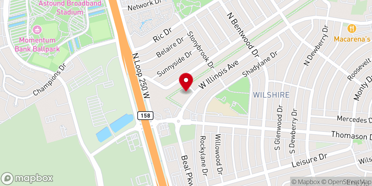 Map showing location of Community Baptist Church