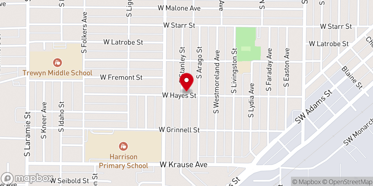Map showing location of Pleasant Grove Baptist Church