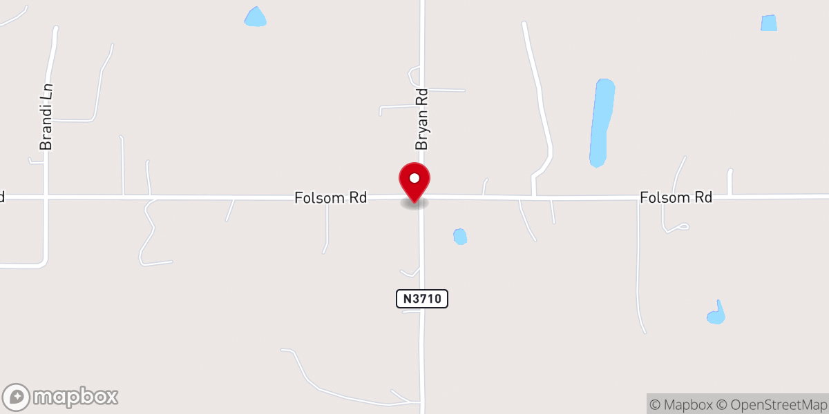 Map showing location of Folsom Highway Church