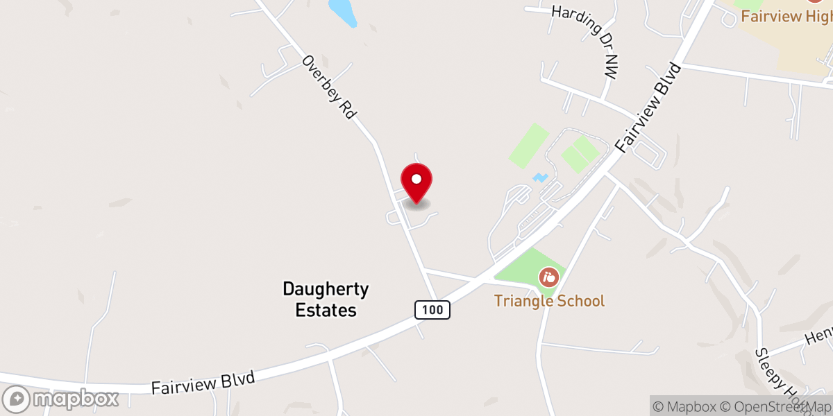 Map showing location of First Baptist Church