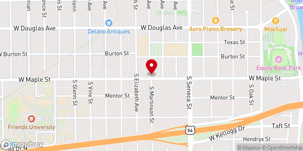 Map showing location of St. Mary Orthodox Christian Church