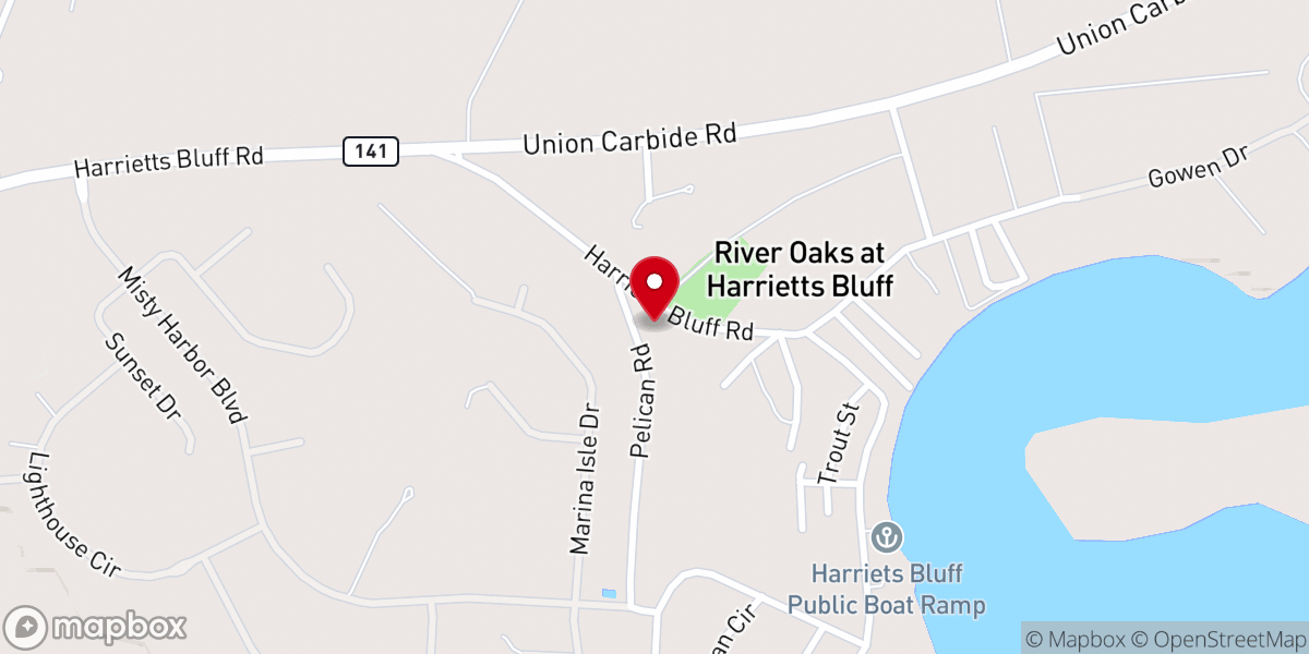 Map showing location of First Baptist Church-Harrietts Bluff