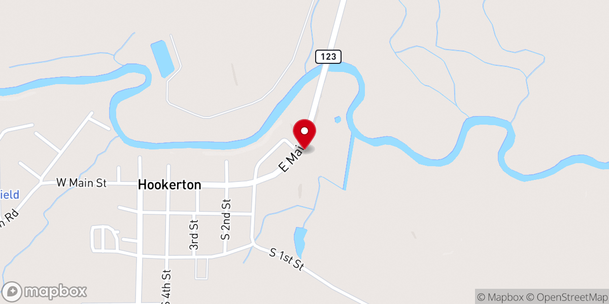 Map showing location of Mt. Calvary Baptist Church