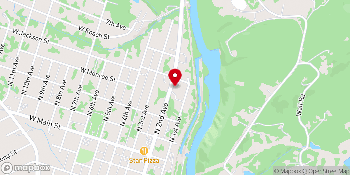 Map showing location of Redemption Point Church