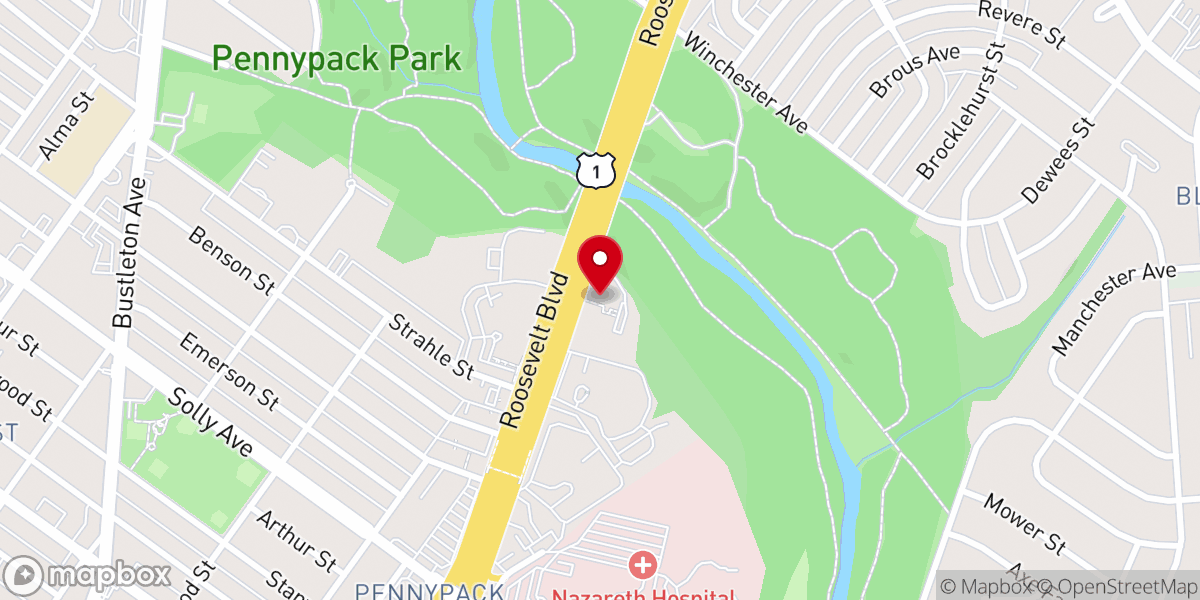 Map showing location of Philadelphia Boulevard Seventh-day Adventist Church