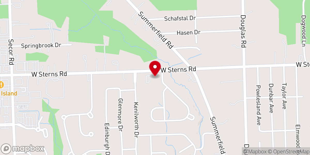 Map showing location of Christ the King Lutheran Church