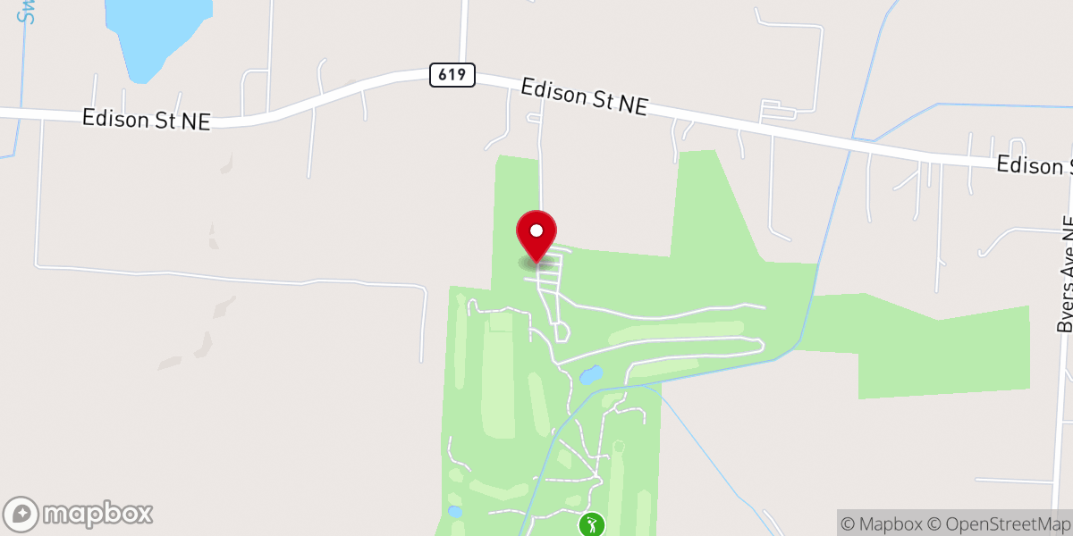 Map showing location of Sable Creek Golf Course