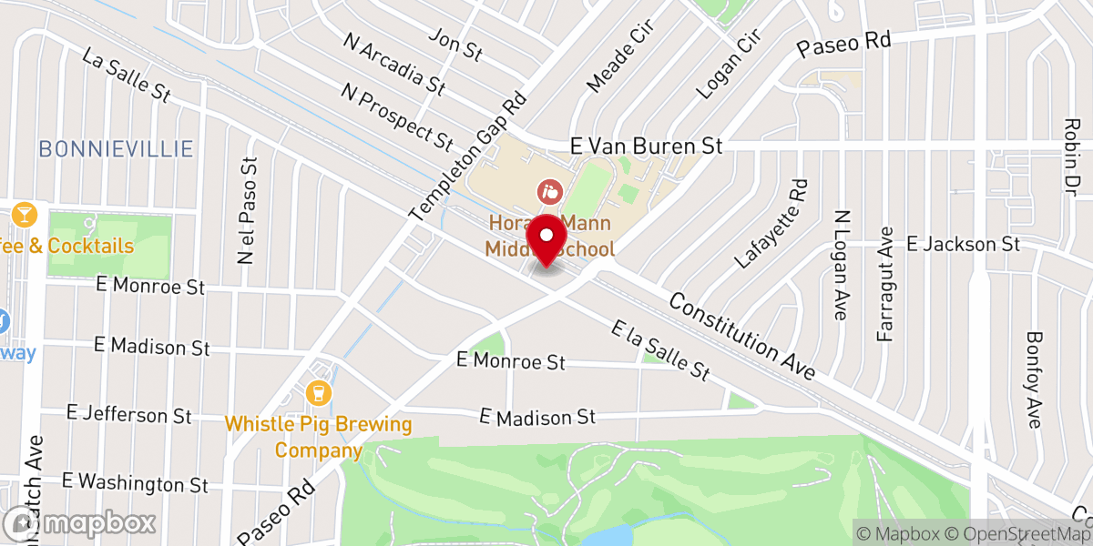 Map showing location of Mountain View Church of Christ