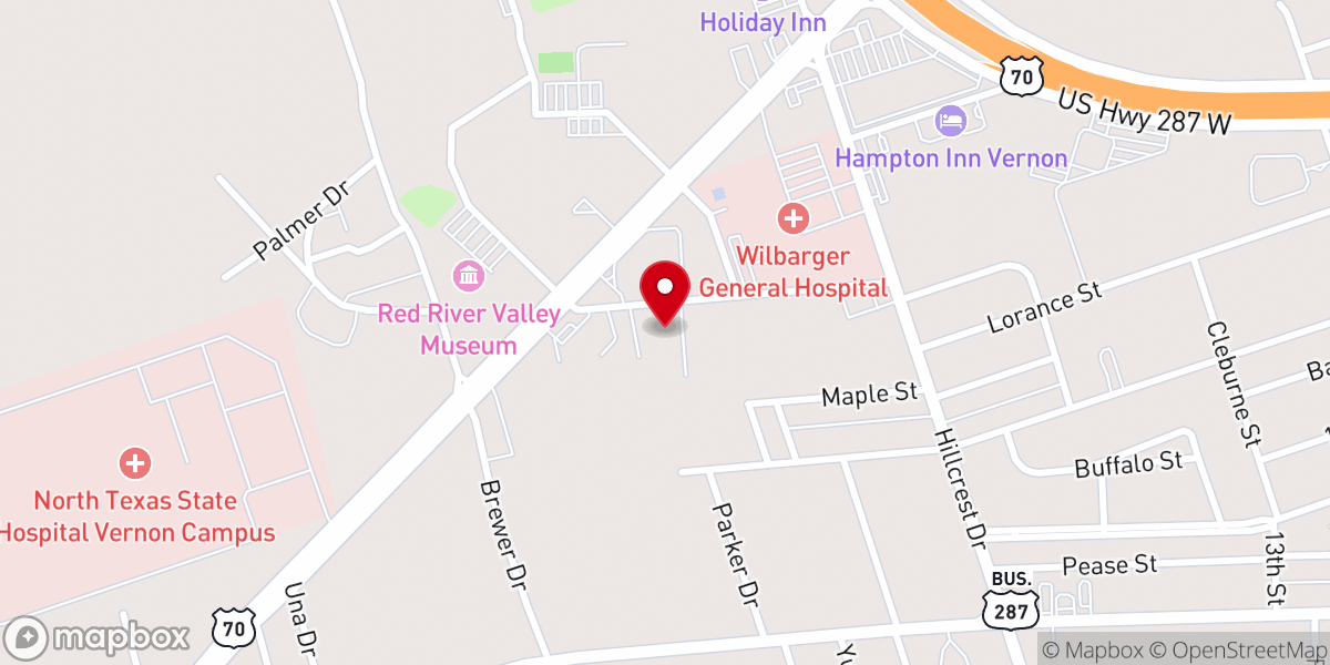 Map showing location of St. Paul Lutheran Church