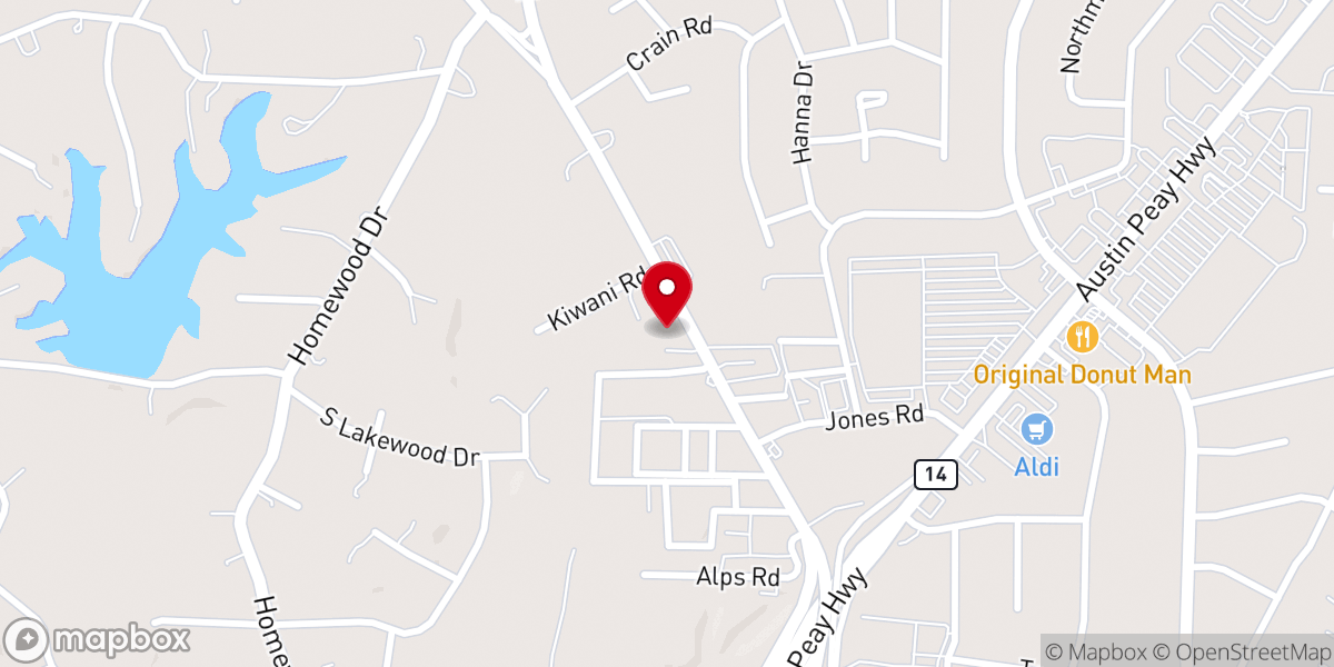 Map showing location of Raleigh Church of Christ