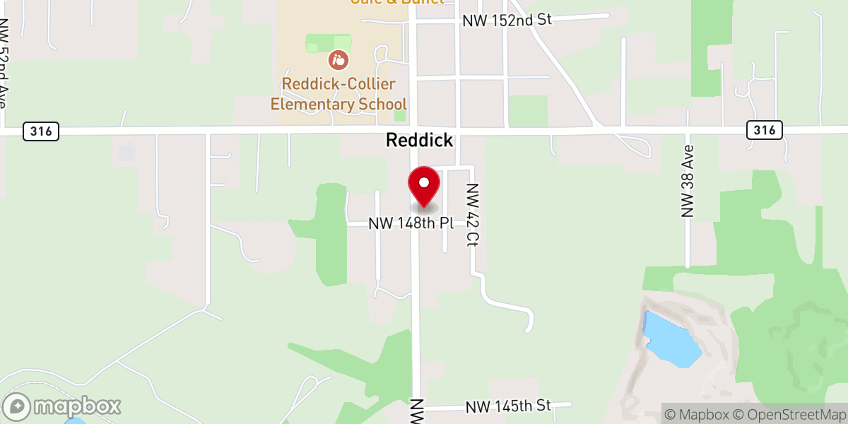 Map showing location of New Life Tabernacle of Deliverance