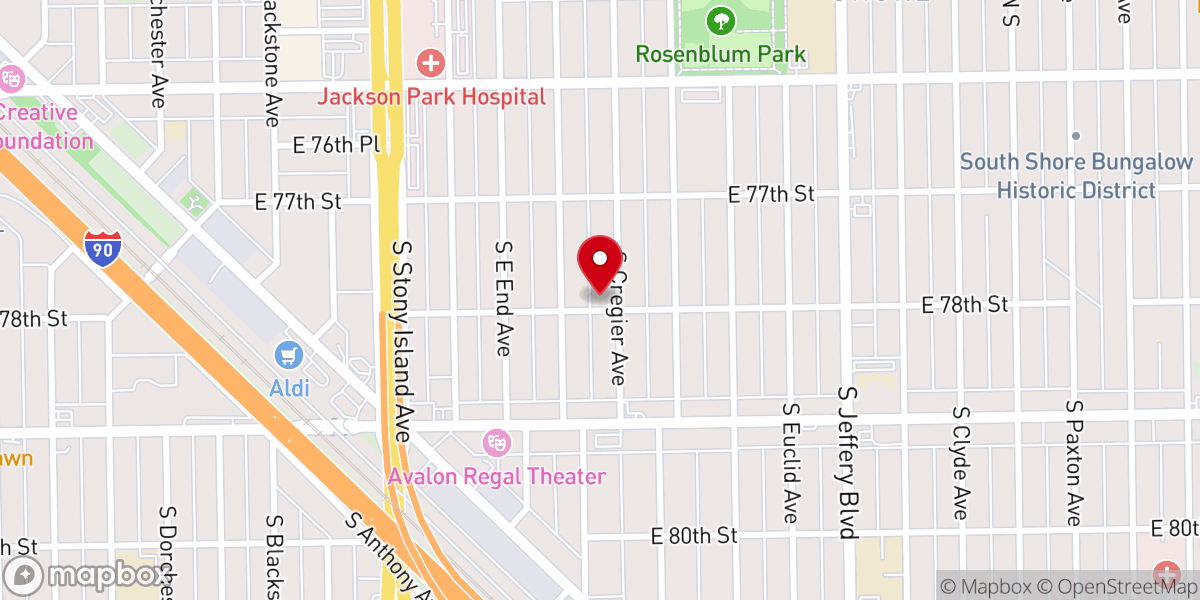 Map showing location of New Original Church of God in Christ