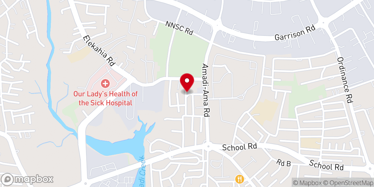 Map showing location of The Divine Favour Baptist Church