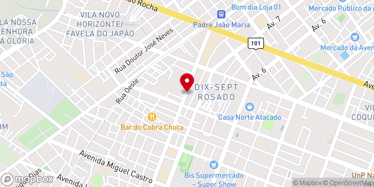 Map showing location of Igreja Evangélica Da Nova Aliança