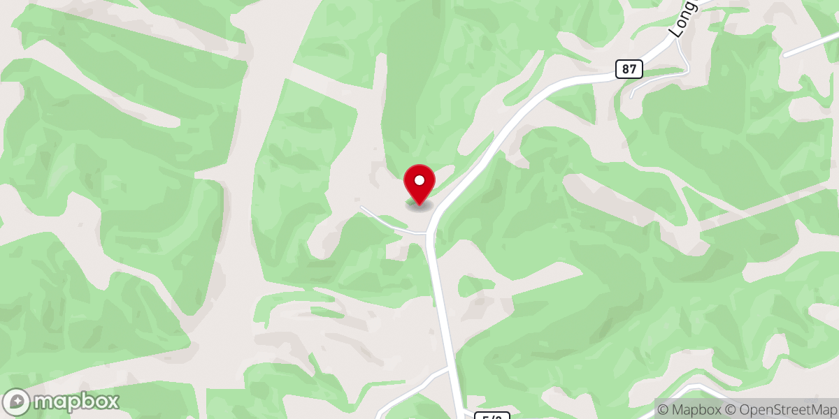 Map showing location of Longview Church