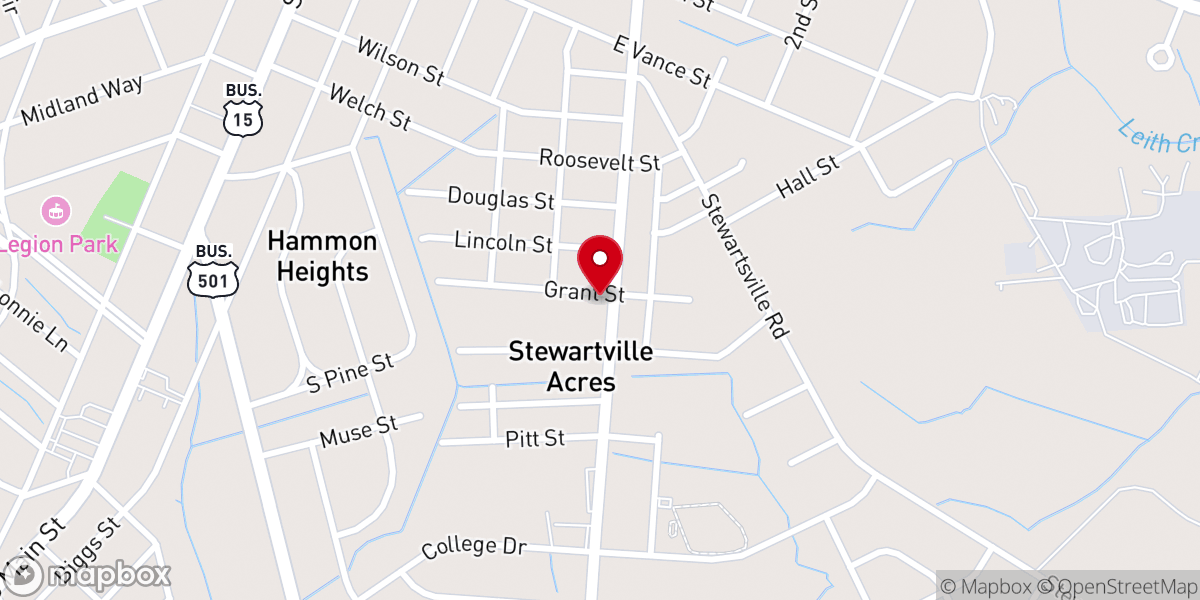 Map showing location of Franklin Chapel AME Zion Church
