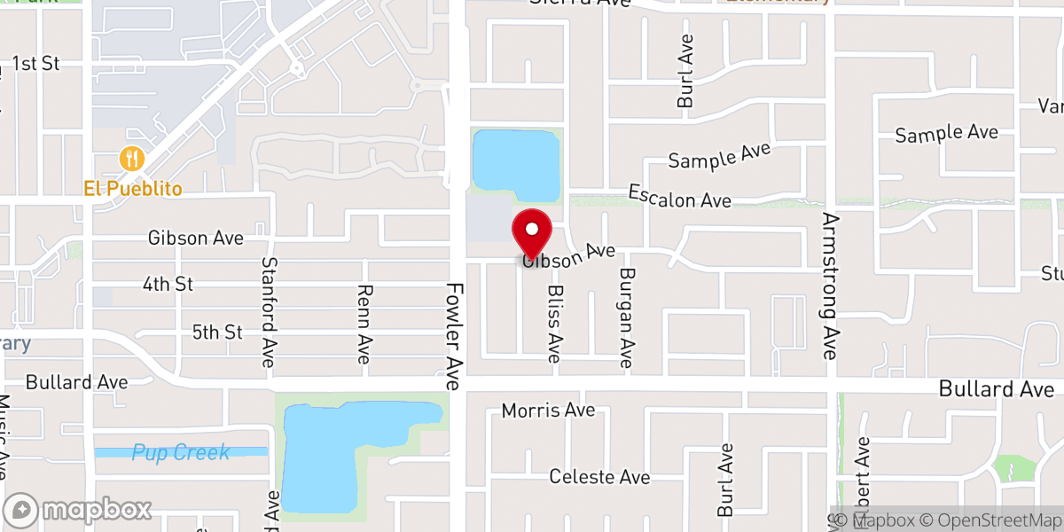Map showing location of Via Church of Fresno