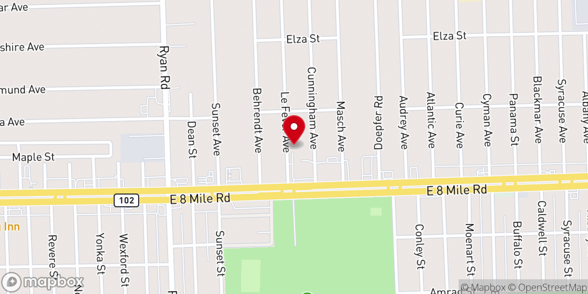 Map showing location of St John's Tabernacle New