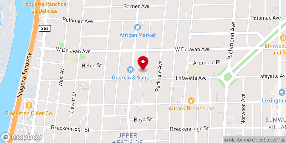 Map showing location of Hope Church
