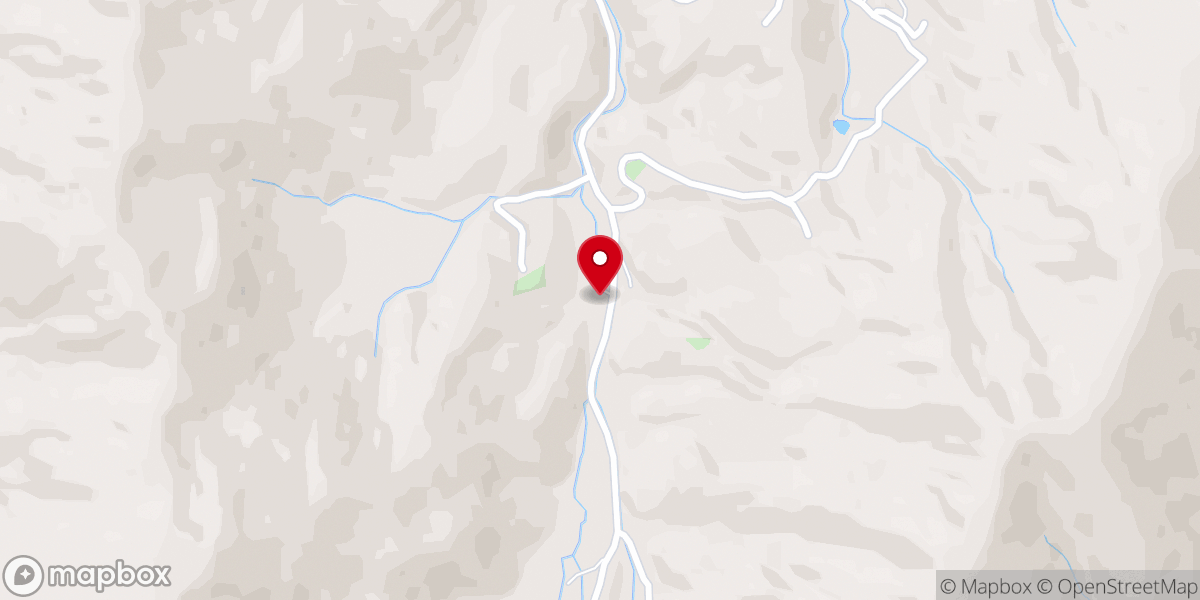 Map showing location of Bakers Creek Baptist Church