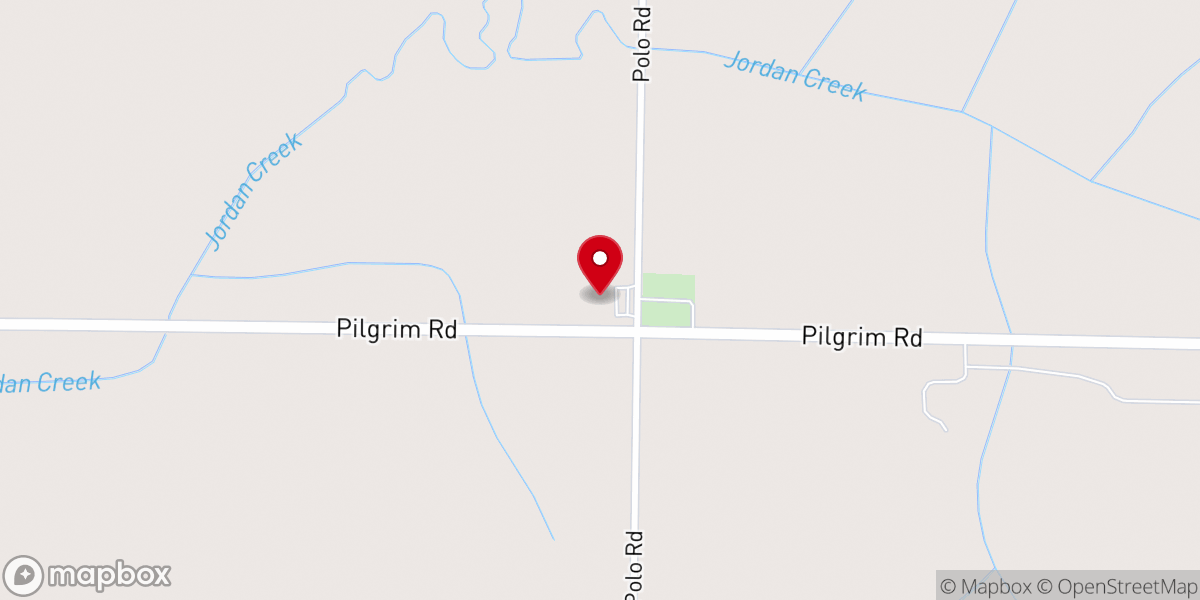 Map showing location of East Jordan United Methodist Church