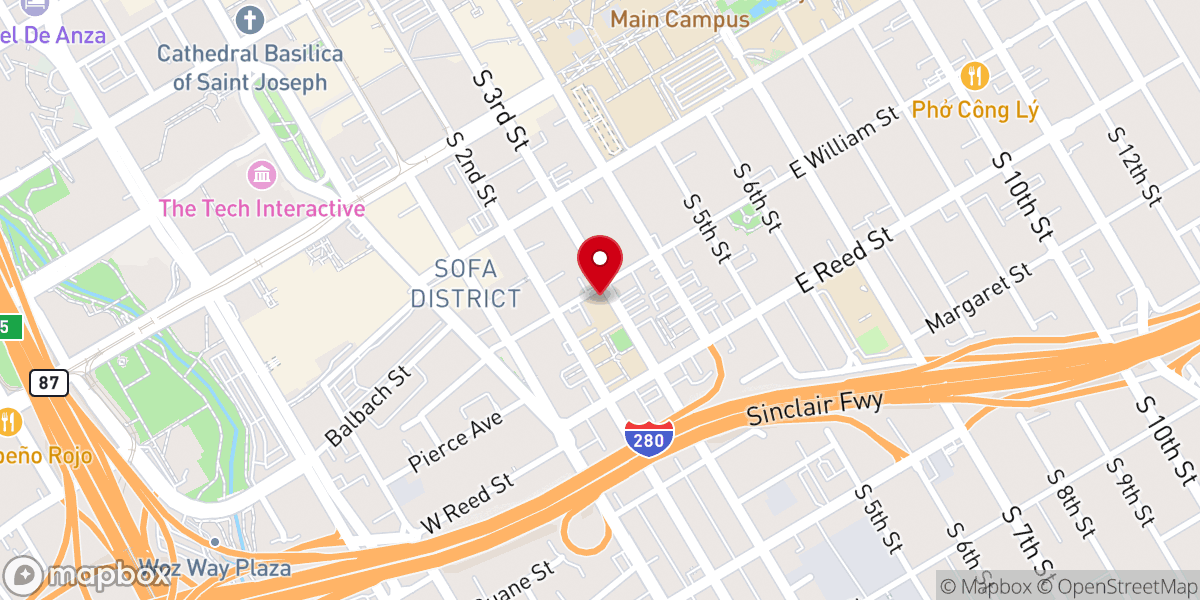 Map showing location of Notre Dame High School Chapel