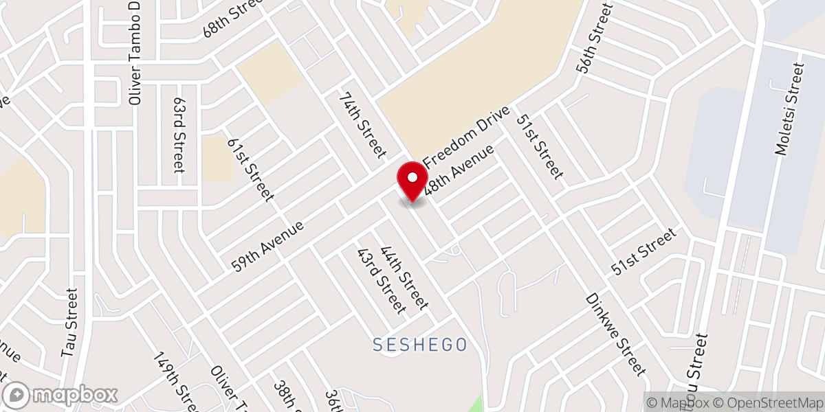 Map showing location of Assemblies of God (Seshego)