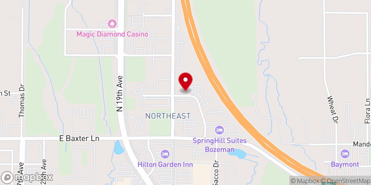Map showing location of Calvary Chapel Bozeman