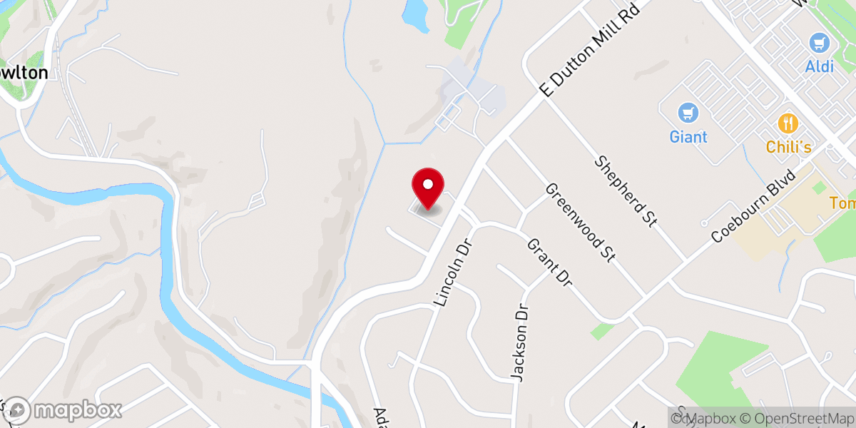 Map showing location of Christ United Methodist Church